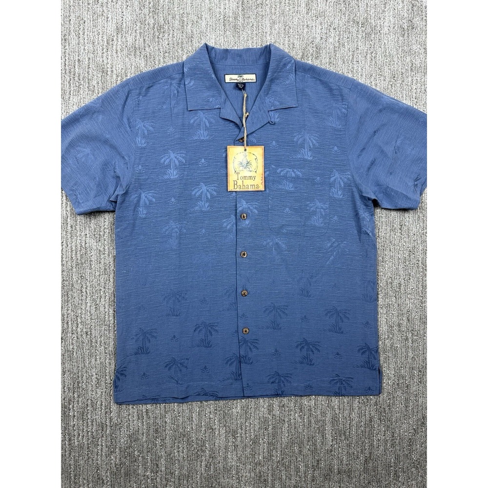 NWT Tommy Bahama Hawaiian Shirt Mens Medium Island Modern Fit Silk Floral loop